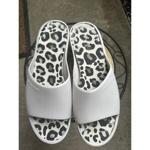 Lemon Jelly Platform Slides Leopard Print‎ White Size 9 EU 40
